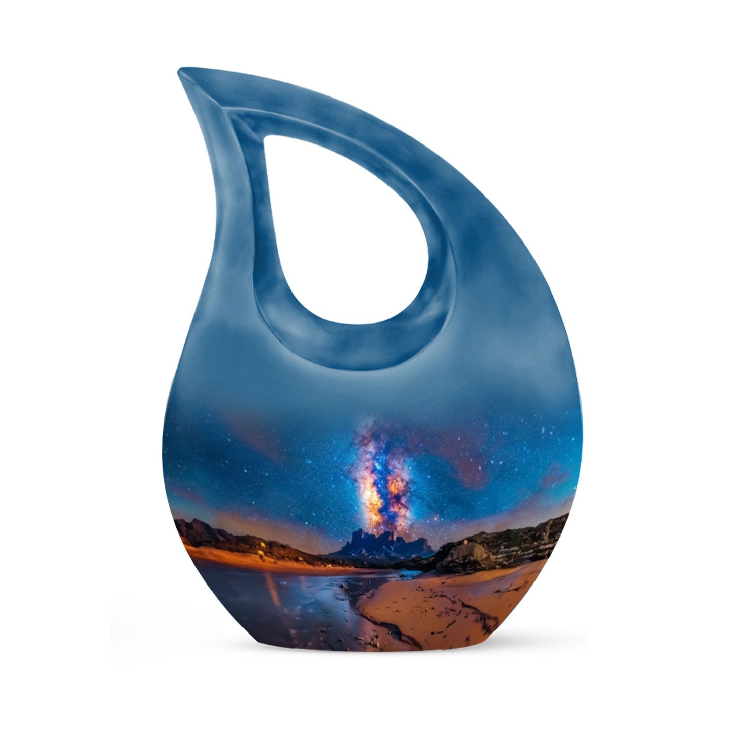 Personalized Galaxy Cremation Urn for Loved One - 10-inch, 200 cu in - Yatskia
