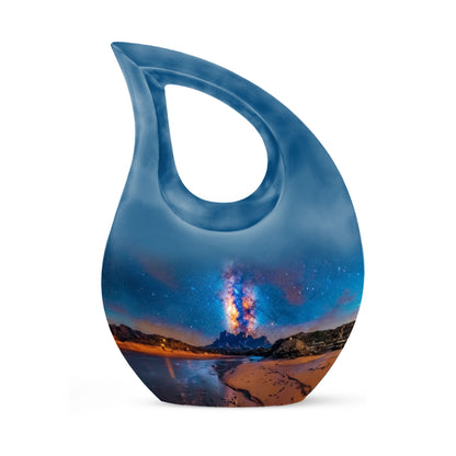 Personalized Galaxy Cremation Urn for Loved One - 10-inch, 200 cu in - Yatskia