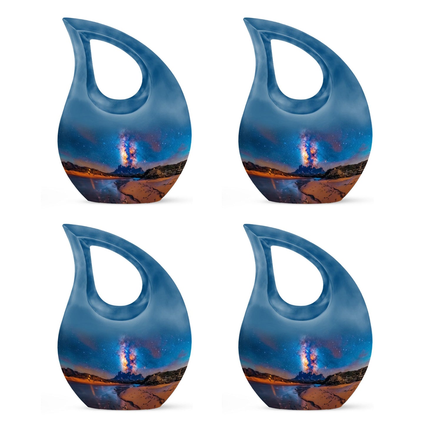 Personalized Galaxy Cremation Urn for Loved One - 10-inch, 200 cu in - Yatskia