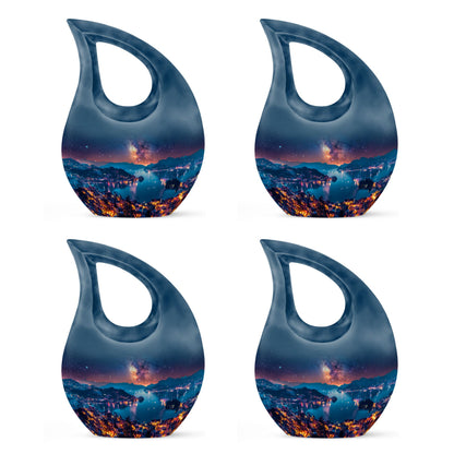 Personalized Galaxy Memorial Urn for Men - 10-inch, 200 cu in - Yatskia