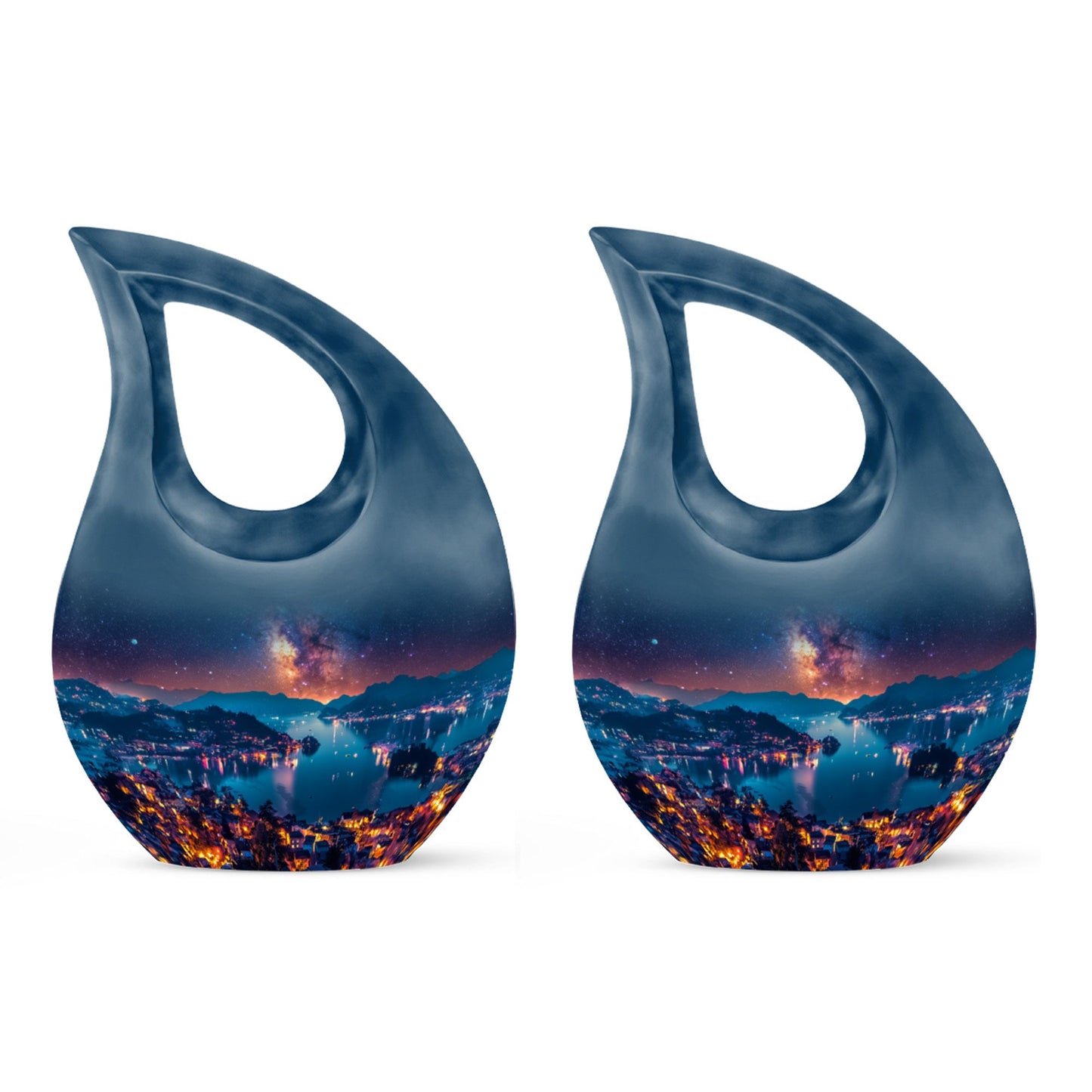 Personalized Galaxy Memorial Urn for Men - 10-inch, 200 cu in - Yatskia
