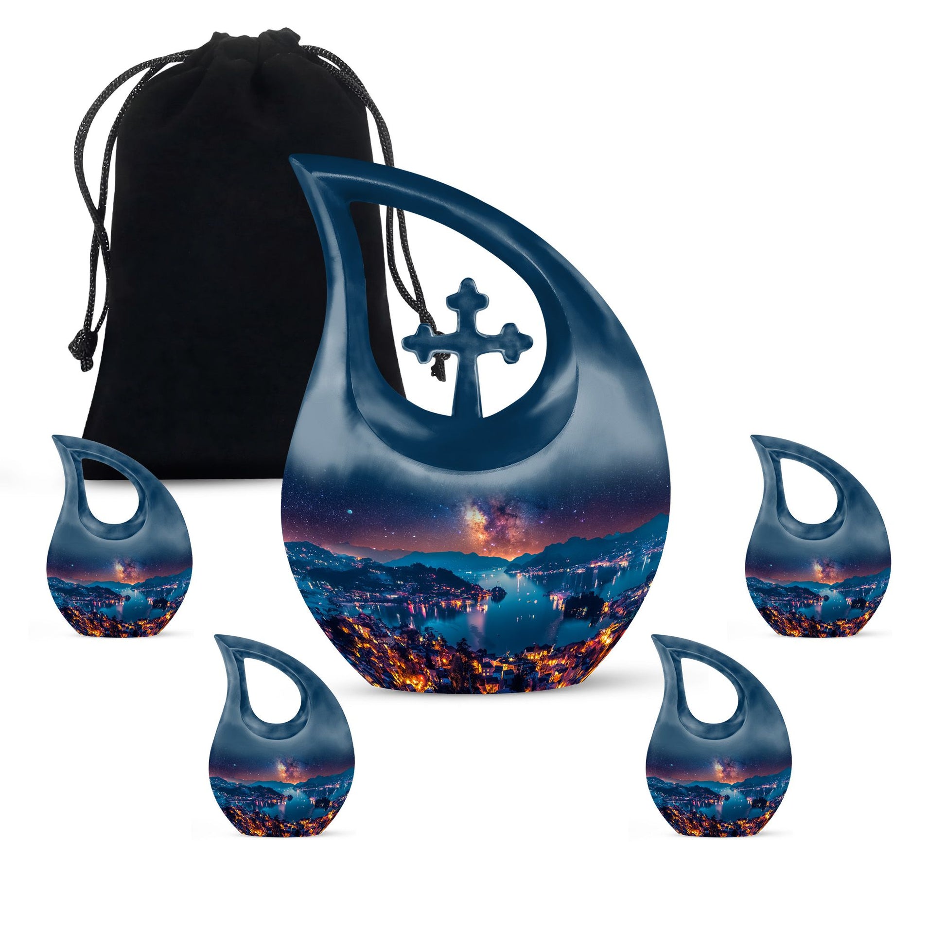 Milkyway Adult Urn Large Funeral Urn - Galaxy Decorative Urns For Ashes