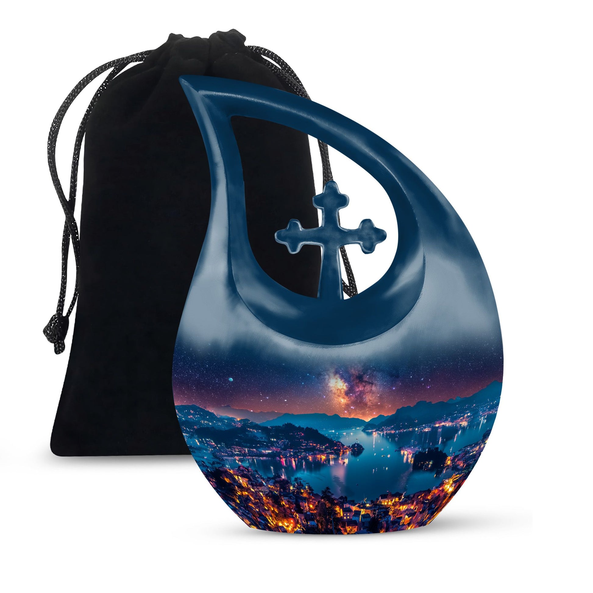 Milkyway Adult Urn Large Funeral Urn - Galaxy Decorative Urns For Ashes