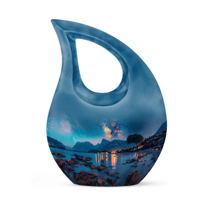 Personalized Galaxy Keepsake Urn for Adult - 10-inch, 200 cu in - Yatskia