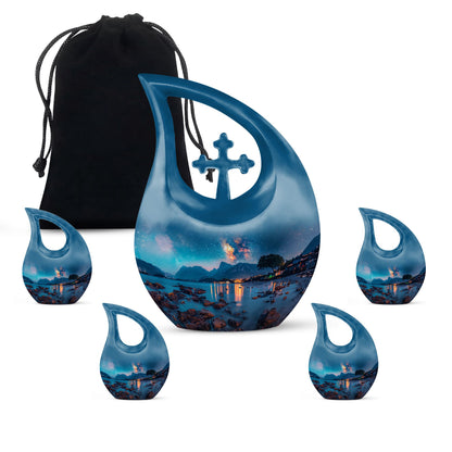 Personalized Galaxy Keepsake Urn for Adult - 10-inch, 200 cu in - Yatskia