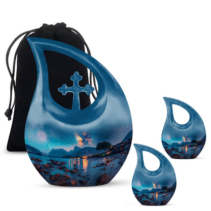 Personalized Galaxy Keepsake Urn for Adult - 10-inch, 200 cu in - Yatskia