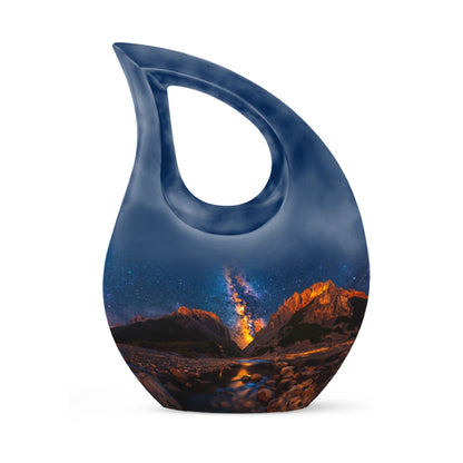 Personalized Galaxy Cremation Urn for Adults - 10-inch, 200 cu in - Yatskia