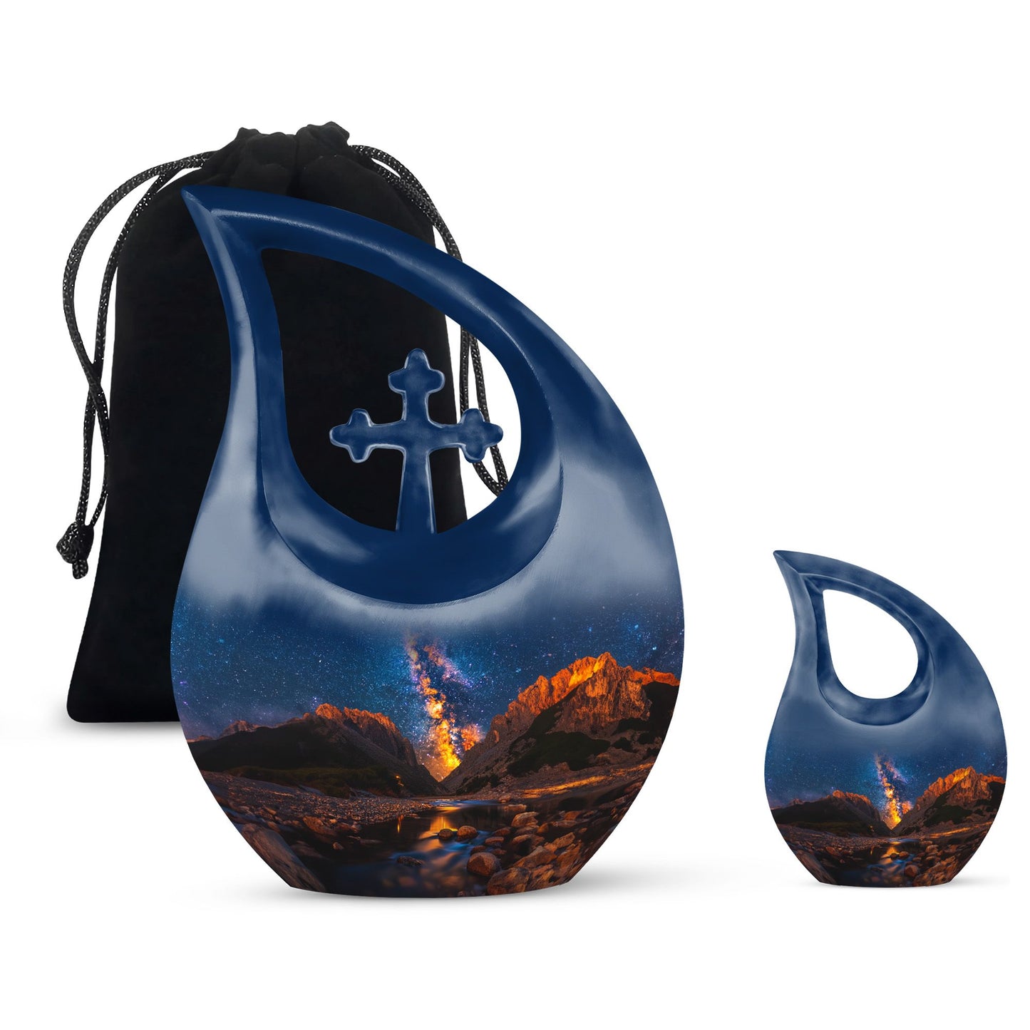 Personalized Galaxy Cremation Urn for Adults - 10-inch, 200 cu in - Yatskia