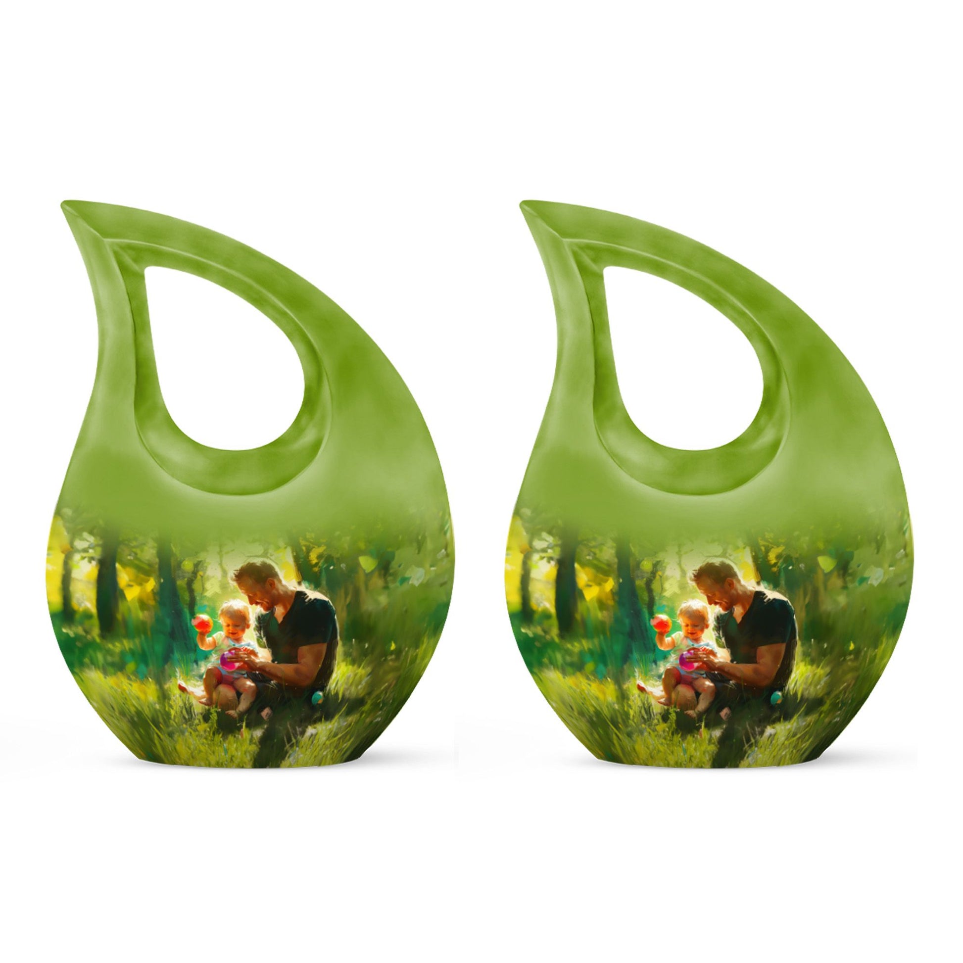 Father & Kids Large & Small Cremation Urns For Human Ashes