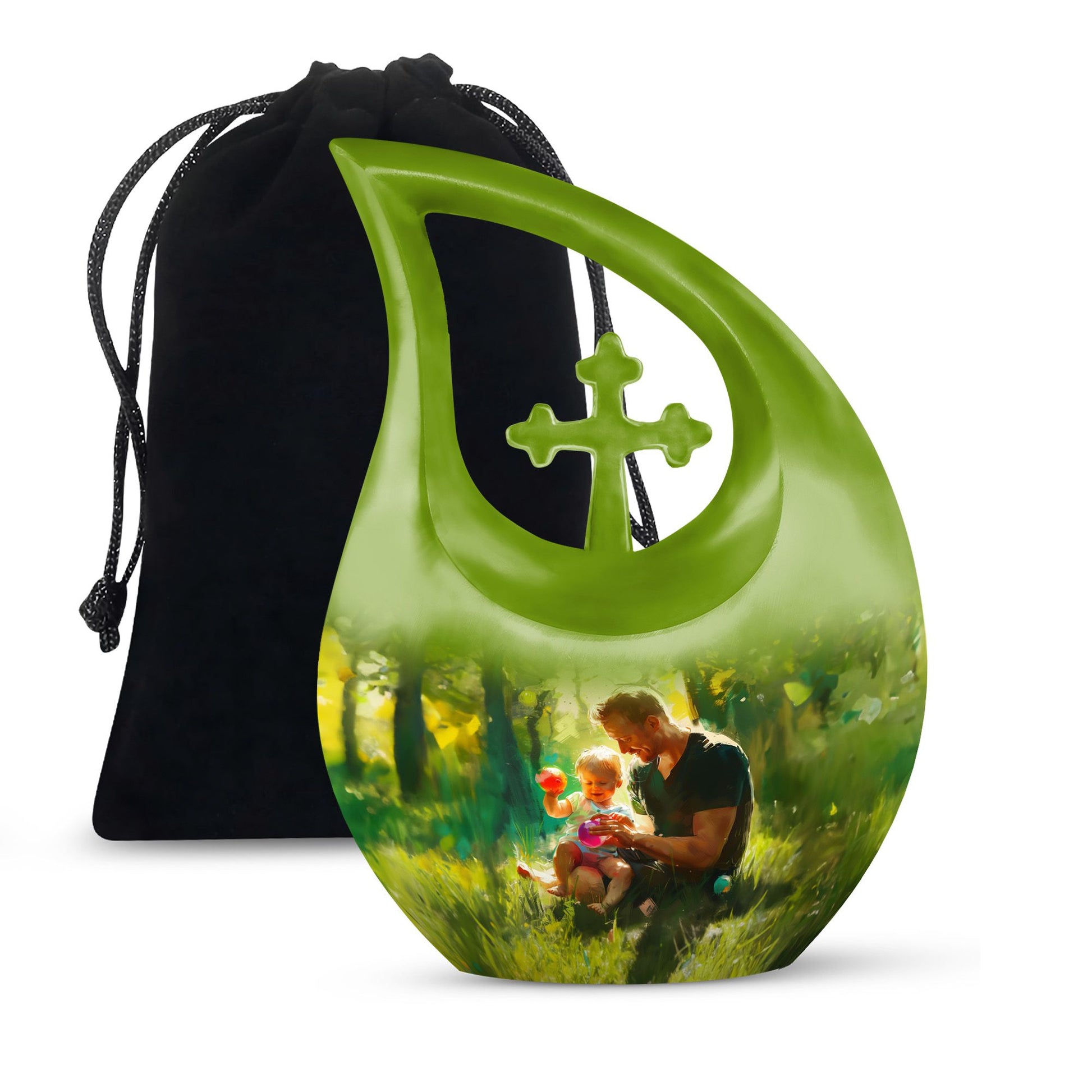 Father & Kids Large & Small Cremation Urns For Human Ashes