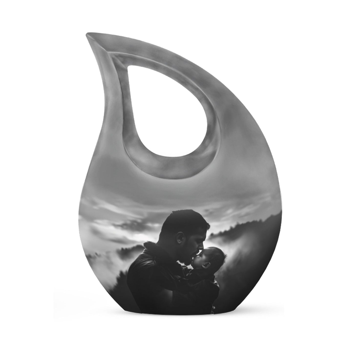 Personalized Father Cremation Urn for Adult - 10-inch, 200 cu in - Yatskia