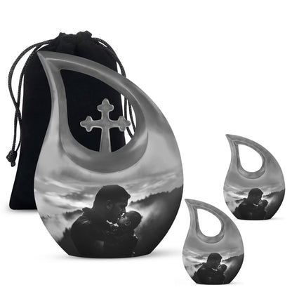 Personalized Father Cremation Urn for Adult - 10-inch, 200 cu in - Yatskia