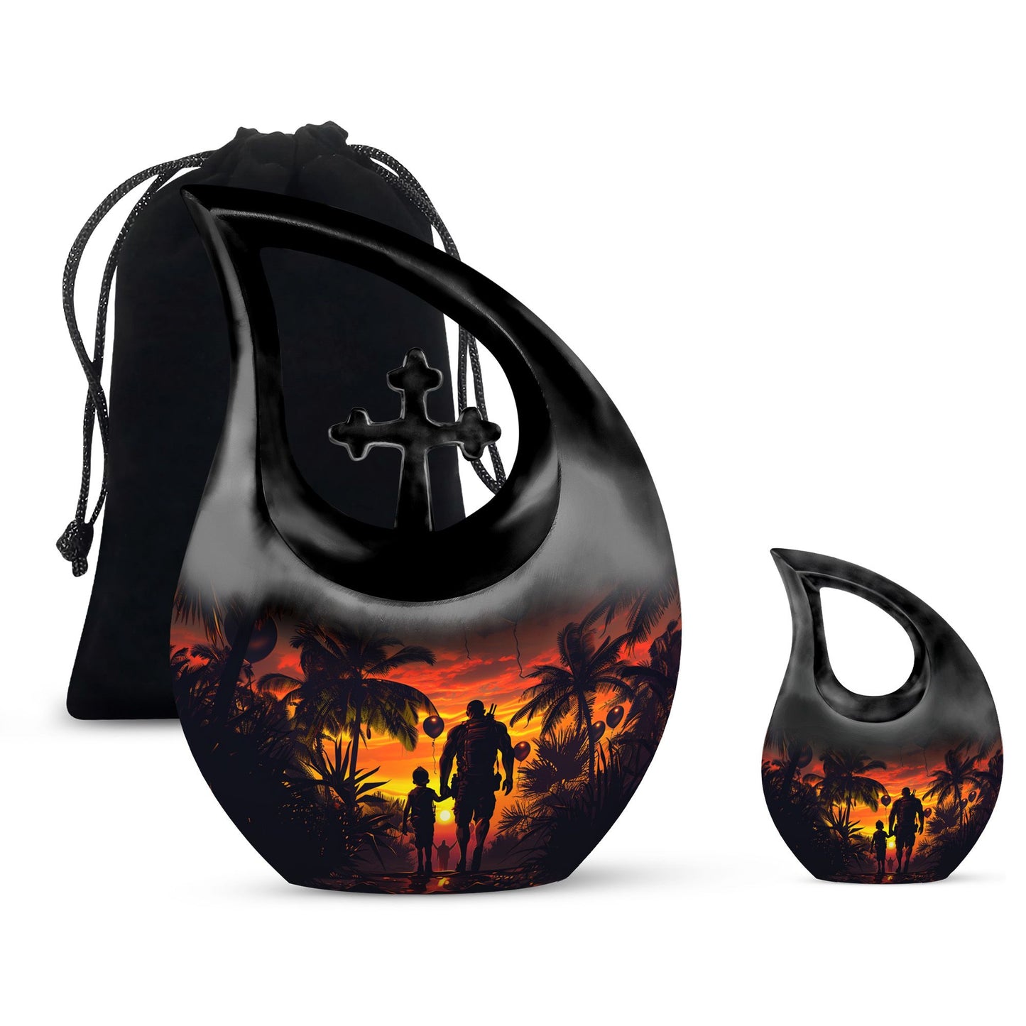 Personalized Galaxy Cremation Urn for Human Ashes - 10-inch, 200 cu in - Yatskia