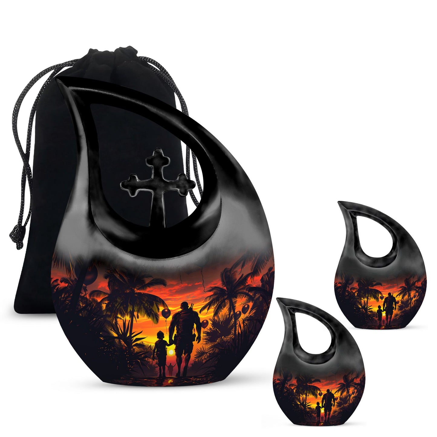 Personalized Galaxy Cremation Urn for Human Ashes - 10-inch, 200 cu in - Yatskia