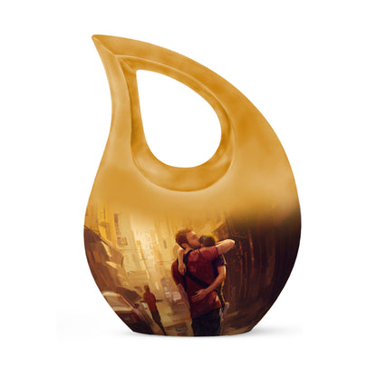 Personalized Father Cremation Urn for Dad - 10-inch, 200 cu in - Yatskia