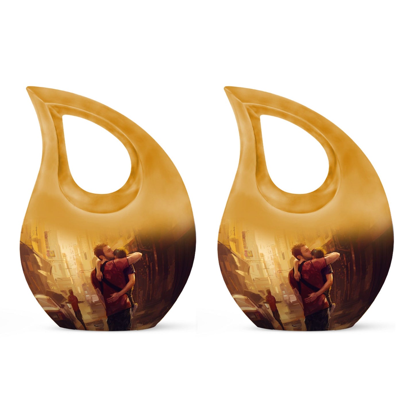 Personalized Father Cremation Urn for Dad - 10-inch, 200 cu in - Yatskia