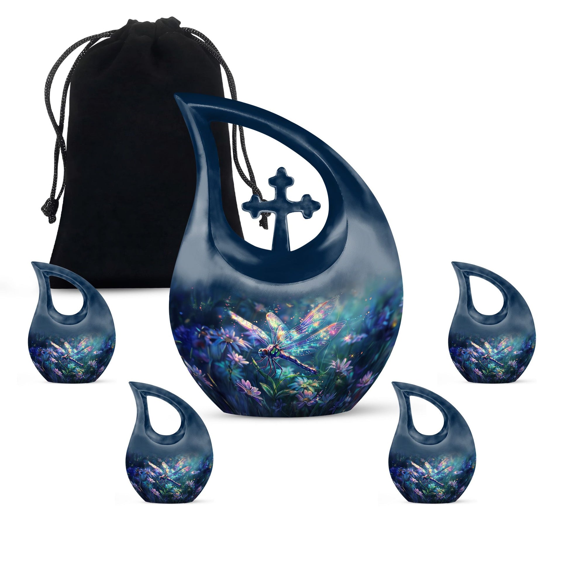 Cosmic Dragonfly Cremation Urns For Human Ashes - Mini Urn For Ashes