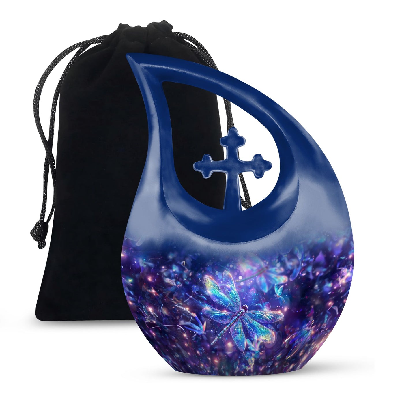Personalized Dragonfly Cremation Urn for Human Ashes - 10-inch, 200 cu in - Yatskia