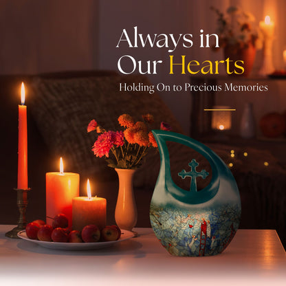 10-inch Stained Glass Urn 