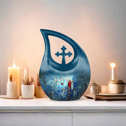 10-inch Stained Glass Urn 