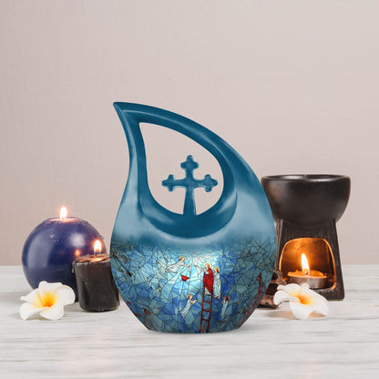 10-inch Stained Glass Urn 