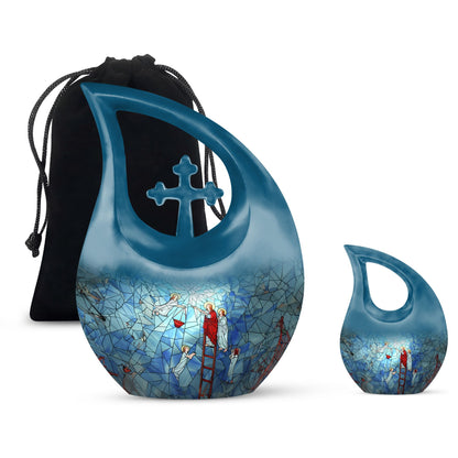 10-inch Stained Glass Urn 