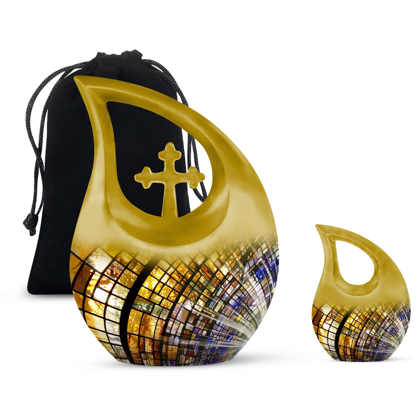 10-inch Stained Glass Urn 