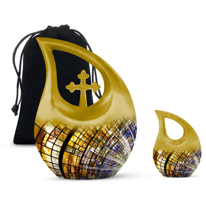 10-inch Stained Glass Urn 