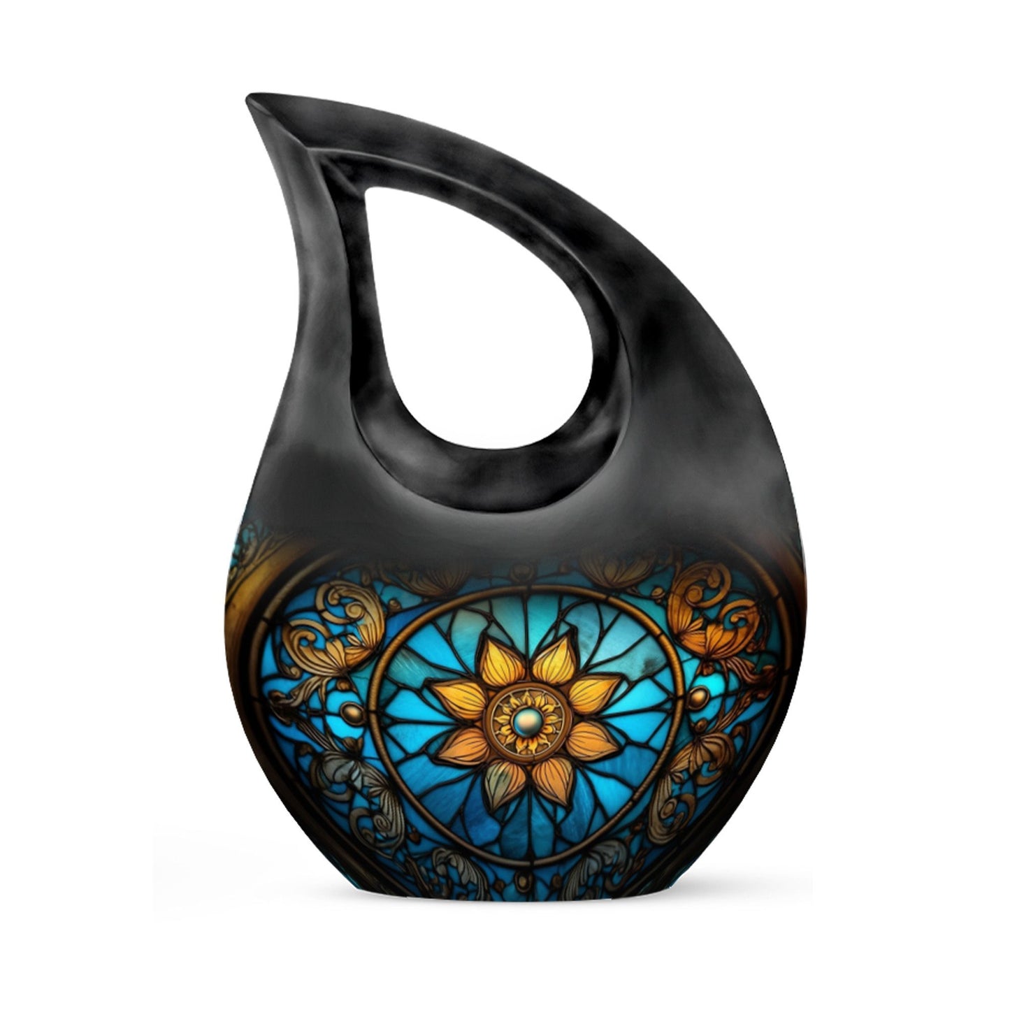 10-inch affordable stained glass urn