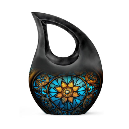10-inch affordable stained glass urn