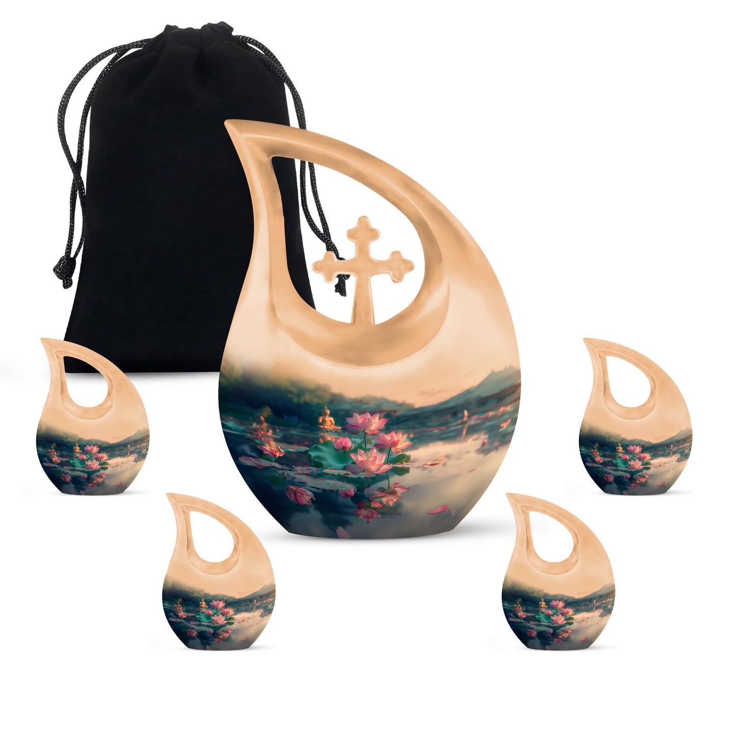 10 inch Lotus Urn, 
