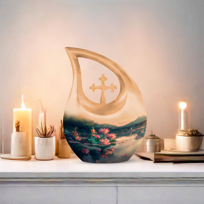 10 inch Lotus Urn, 