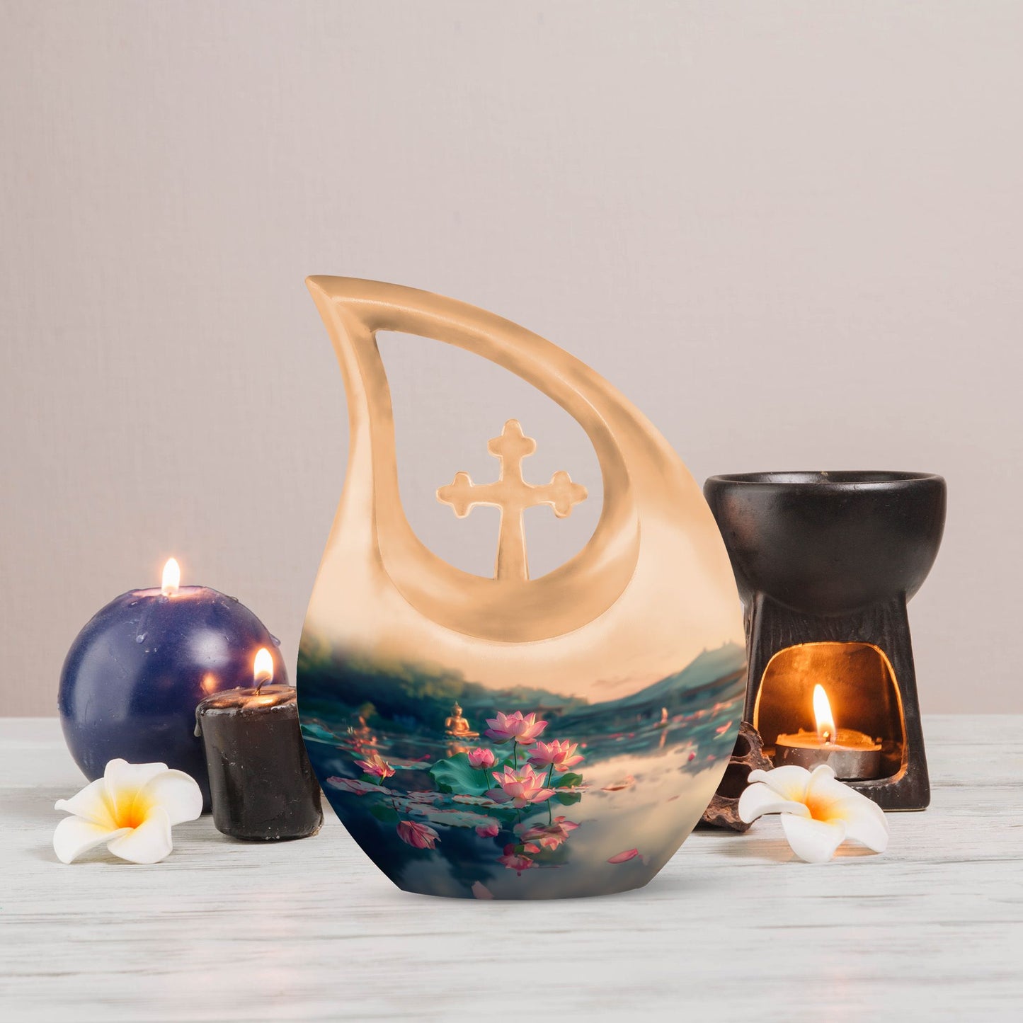10 inch Lotus Urn, 
