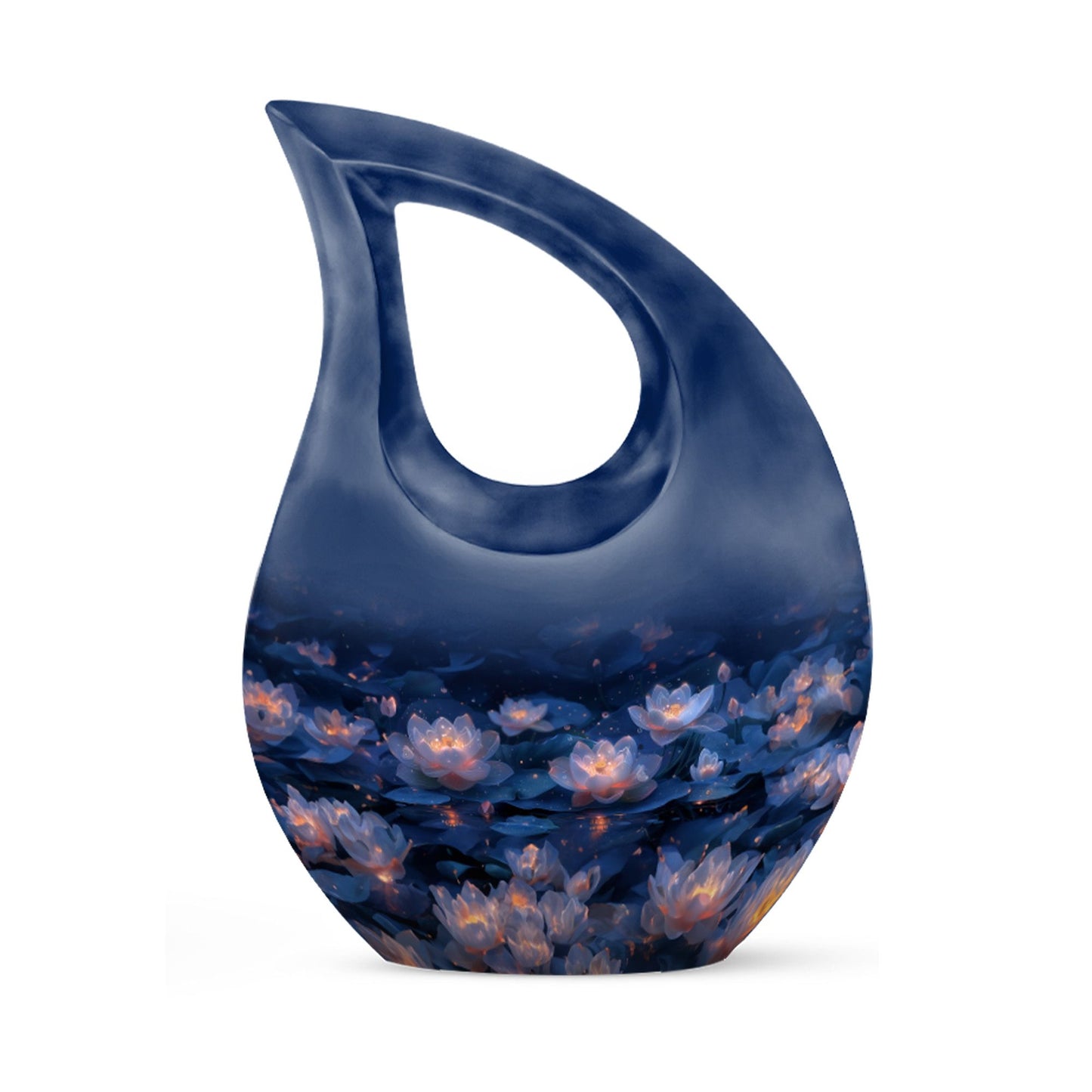 Personalized Flower Cremation Urn for Women - 10-inch, 200 cu in - Yatskia