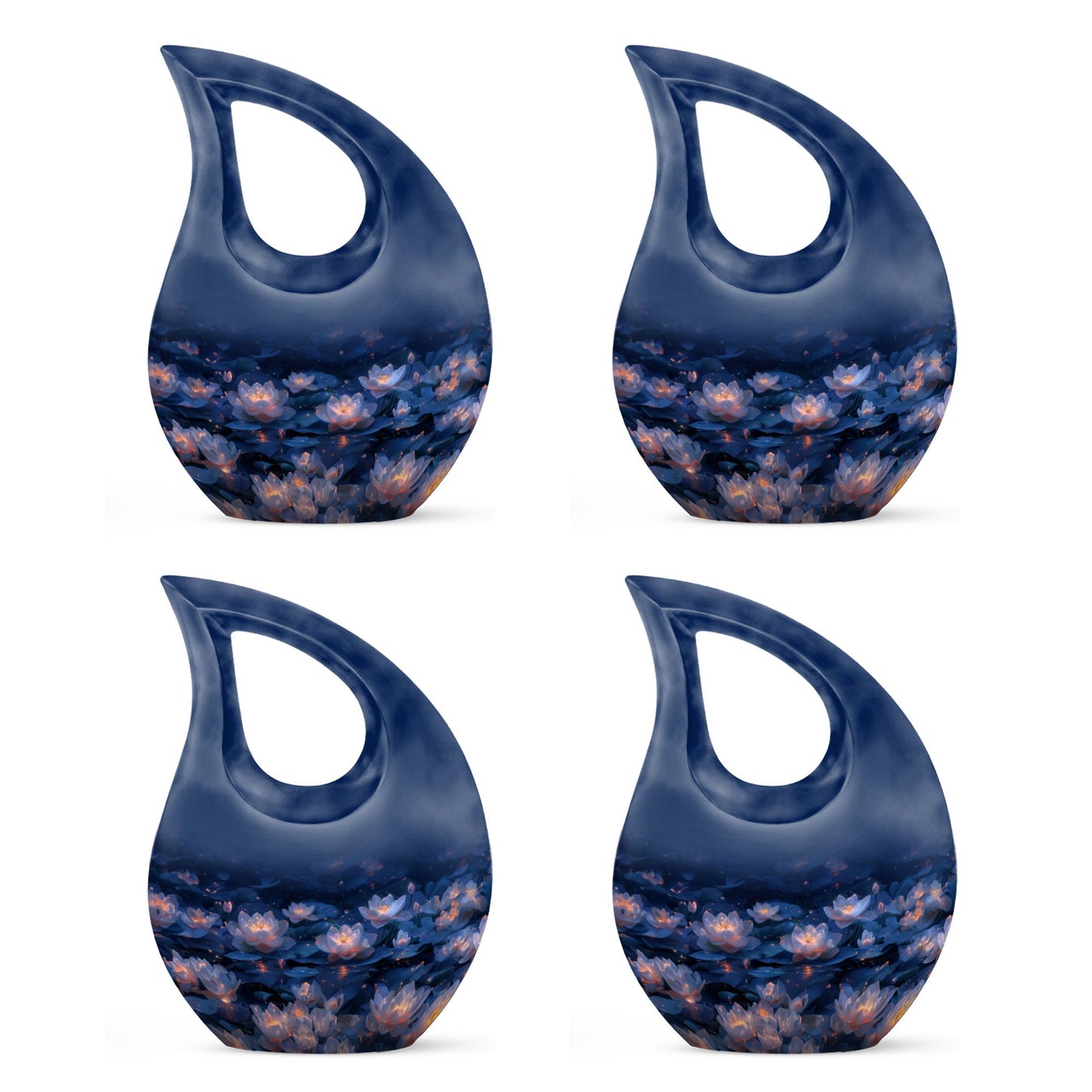 Personalized Flower Cremation Urn for Women - 10-inch, 200 cu in - Yatskia