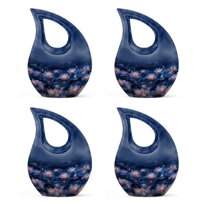 Personalized Flower Cremation Urn for Women - 10-inch, 200 cu in - Yatskia
