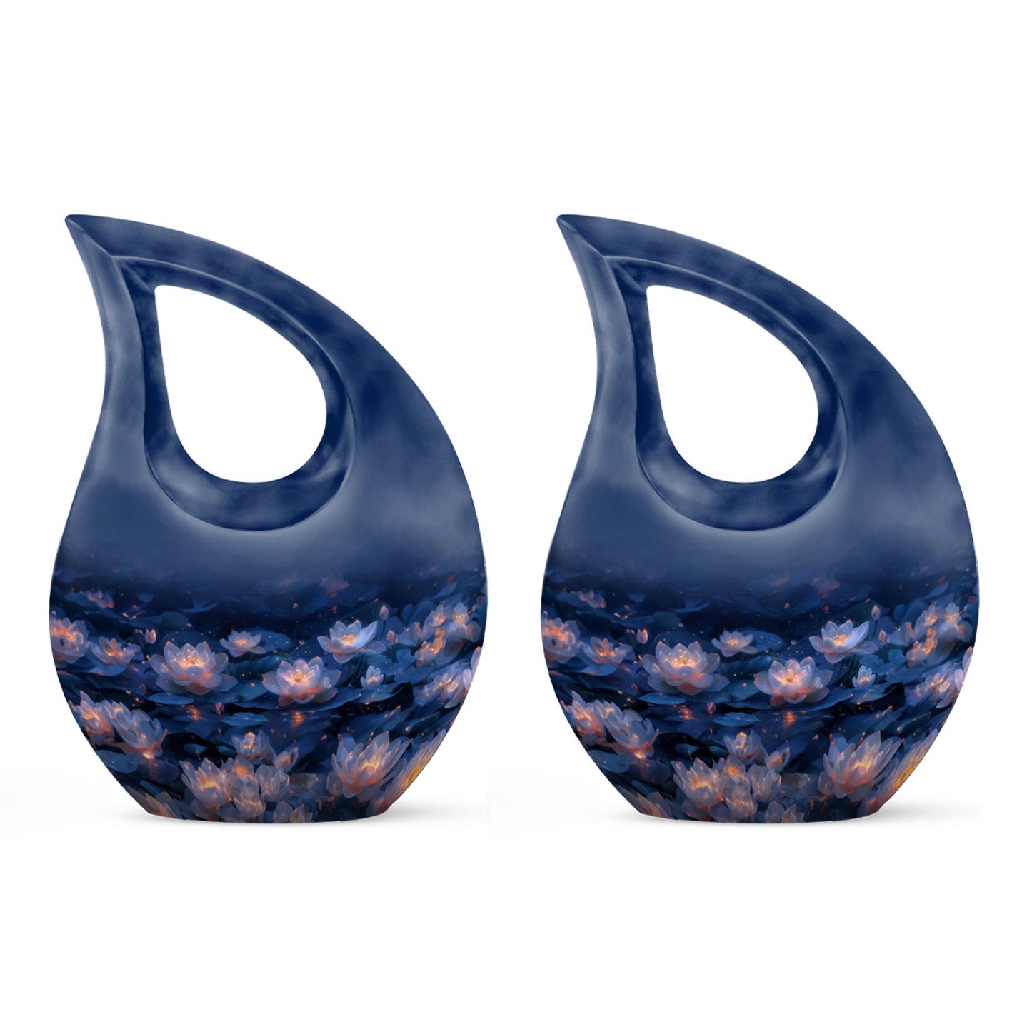 Personalized Flower Cremation Urn for Women - 10-inch, 200 cu in - Yatskia