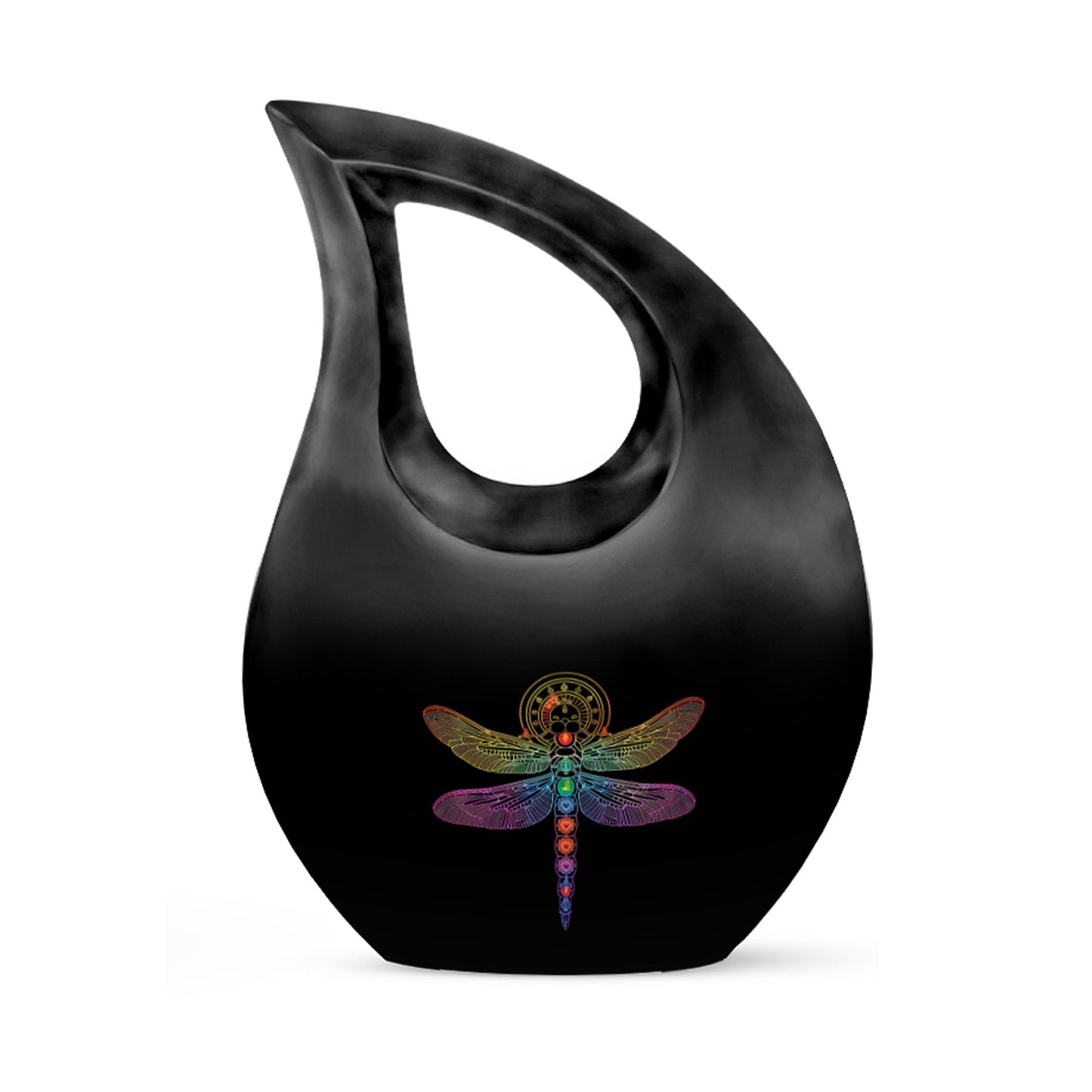 Personalized Dragonfly Memorial Urn for Men - 10-inch, 200 cu in - Yatskia