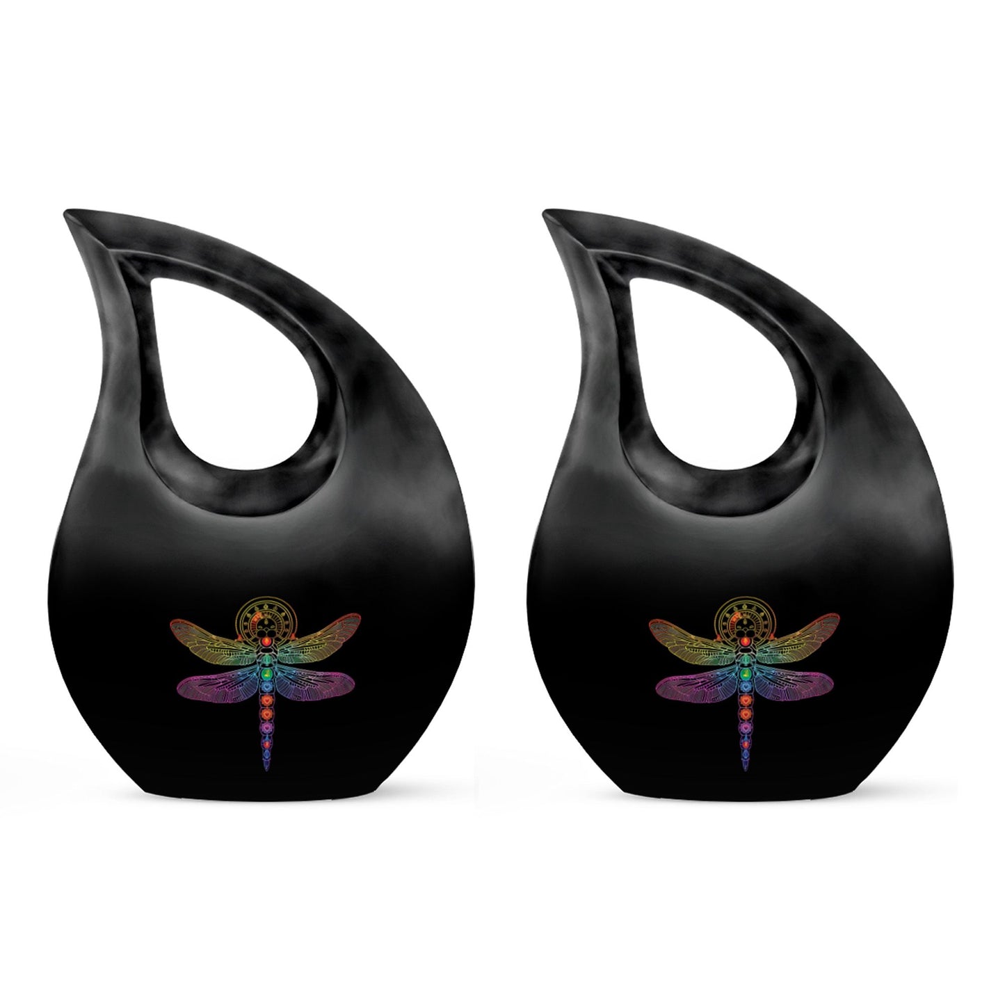 Personalized Dragonfly Memorial Urn for Men - 10-inch, 200 cu in - Yatskia