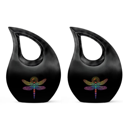 Personalized Dragonfly Memorial Urn for Men - 10-inch, 200 cu in - Yatskia