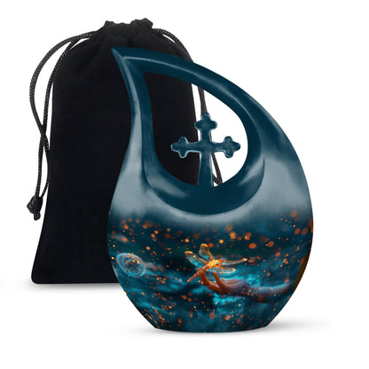 Personalized Dragonfly Cremation Urn for Human Ashes - 10-inch, 200 cu in - Yatskia