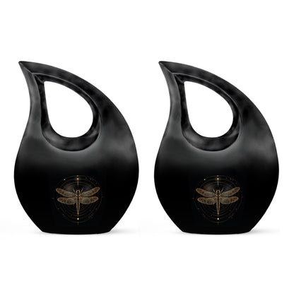 Personalized Dragonfly Cremation Urn for Human Ashes - 10-inch, 200 cu in - Yatskia
