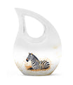 10-Inch Zebra-themed Aluminium Memorial Urn