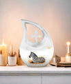 10-Inch Zebra-themed Aluminium Memorial Urn