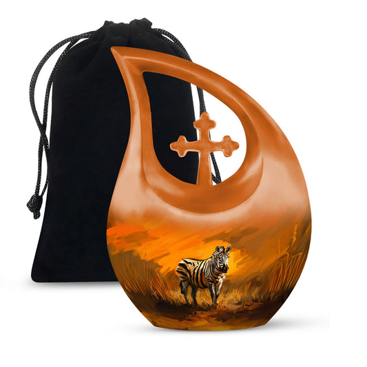 10-inch aluminium Zebra Urn 