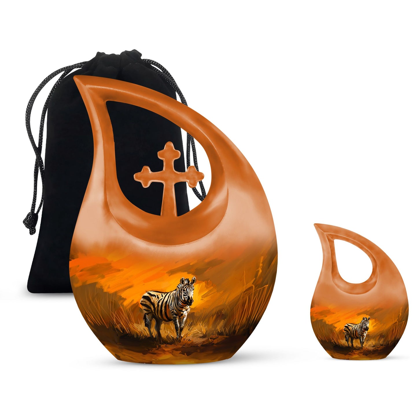 10-inch aluminium Zebra Urn 