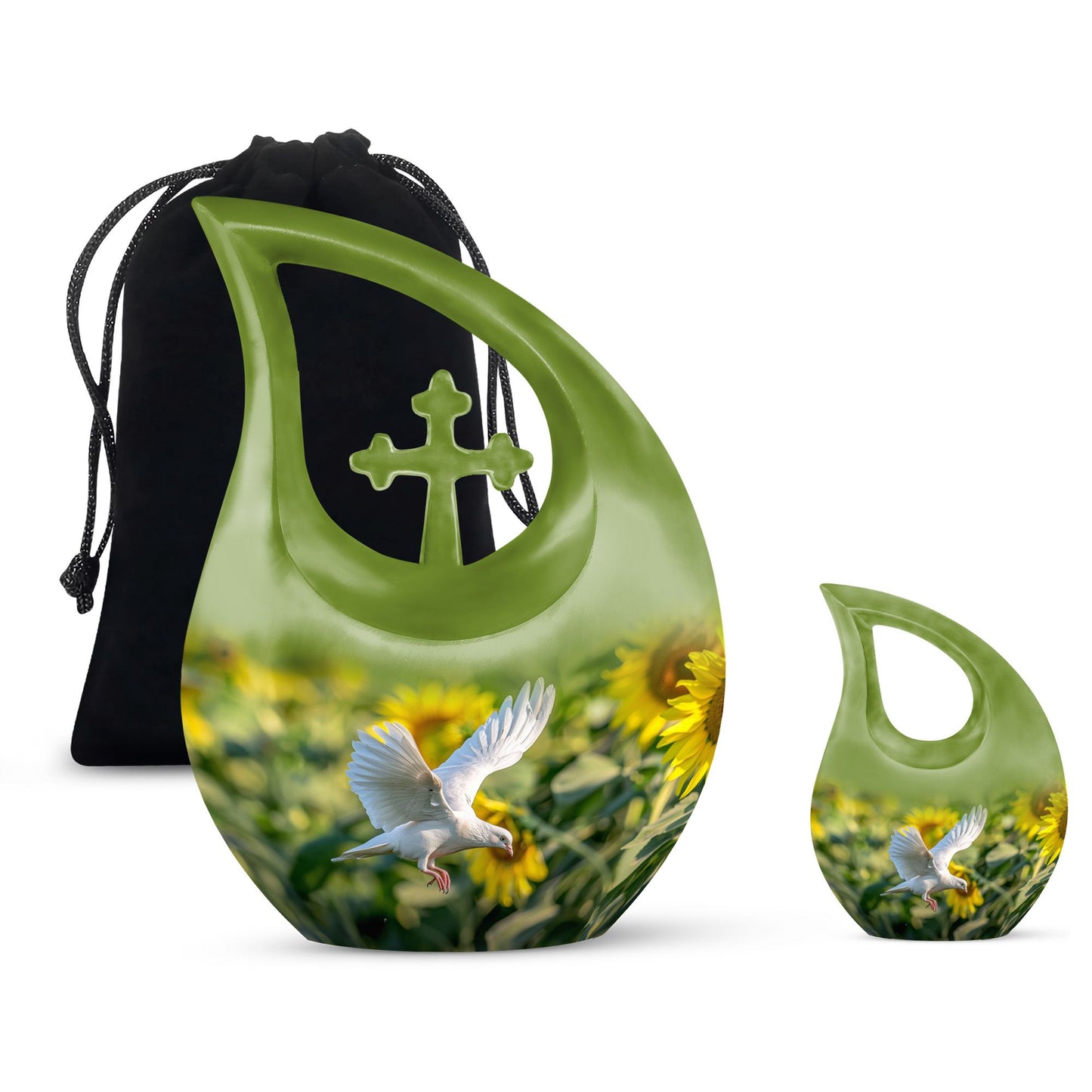Personalized Bird Cremation Urn for Human Ashes - 10-inch, 200 cu in - Yatskia