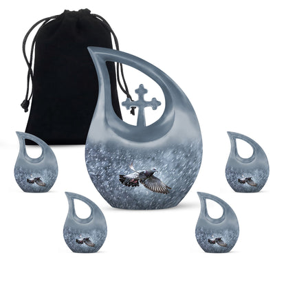 Personalized Dove Cremation Urn for Mom - 10-inch, 200 cu in - Yatskia