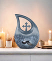 10 inch Dove Urn; Cross Drop design