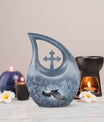 10 inch Dove Urn; Cross Drop design